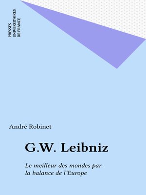 cover image of G.W. Leibniz